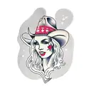 cowgirl tattoo design idea