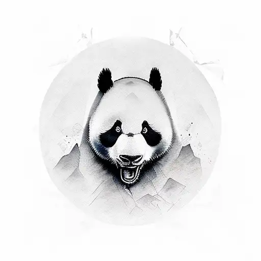 Panda Warrior tattoo design idea