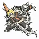 Cursed Mark Naruto related tatto tattoo design idea