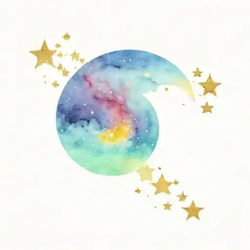 Milky Way stars  tattoo design idea