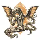 woman's back yoga xenomorph tattoo design idea