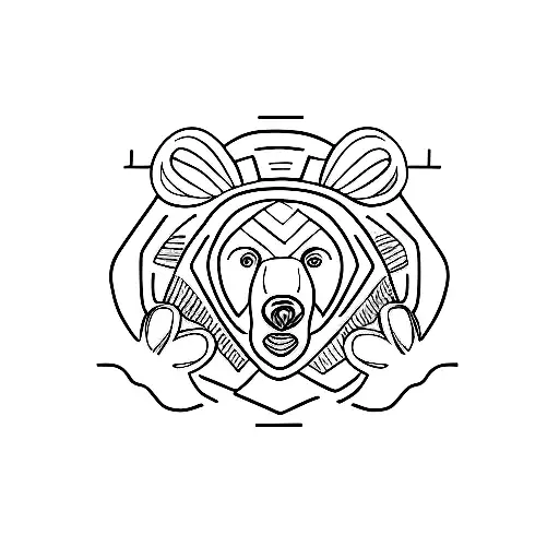 bear claw tattoo design idea