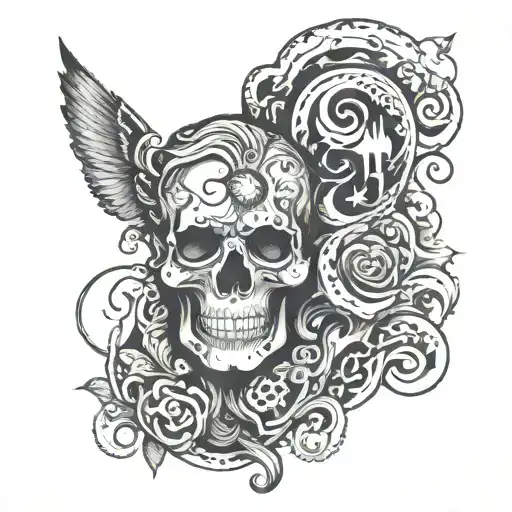 Bipolar disorder men tattoo design idea