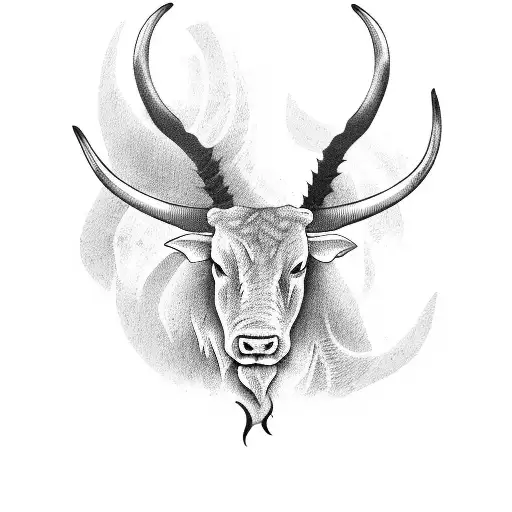 longhorn tattoo design idea