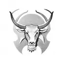 longhorn tattoo design idea