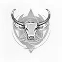 longhorn tattoo design idea