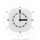 a retro digital alarm clock that has the word now in type instead of the time tattoo design idea