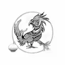 Chinese zodiac rooster tattoo design idea