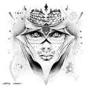 The Emperor Magician with Blue Eyes  tattoo design idea