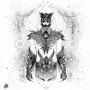 The Emperor Magician with Blue Eyes  tattoo design idea