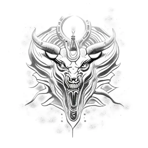 whore of babylon tattoo design idea