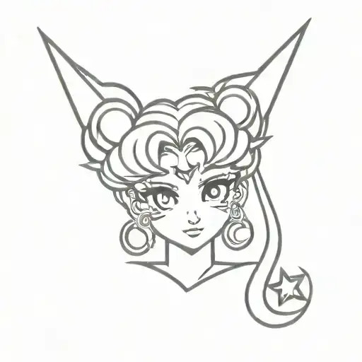 sailor moon tattoo design idea
