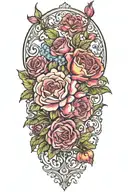 gypsy fair persevere" with floral tattoo design idea