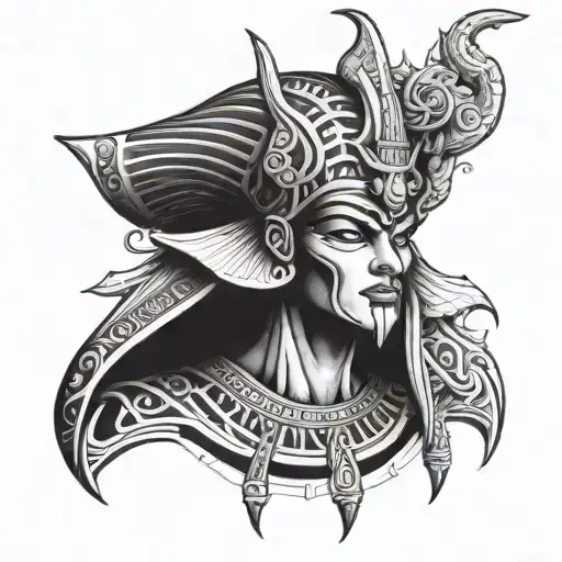 Osiris the god of afterlife  tattoo design idea