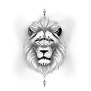 lions sin of pride tattoo design idea