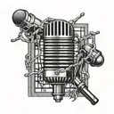 A microphone surrounded by prison bars, symbolizing the struggle and passion for rap music in a misunderstood environment tattoo design idea