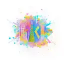 A new-school design featuring a rainbow-colored Barcelona skyline with project management tools integrated tattoo design idea