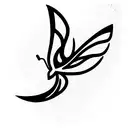 phoenix and butterfly, for men tattoo design idea