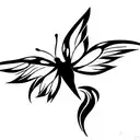 phoenix and butterfly, for men tattoo design idea