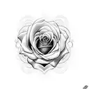 rose infinity sign tattoo design idea