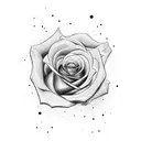 rose infinity sign tattoo design idea