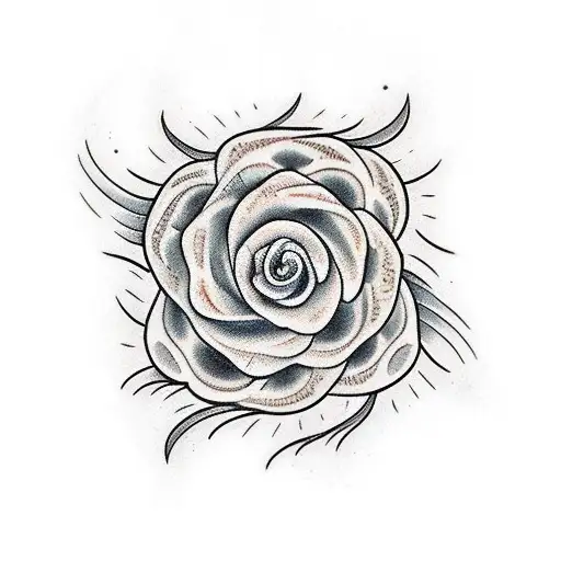 fibonacci with fern tattoo design idea