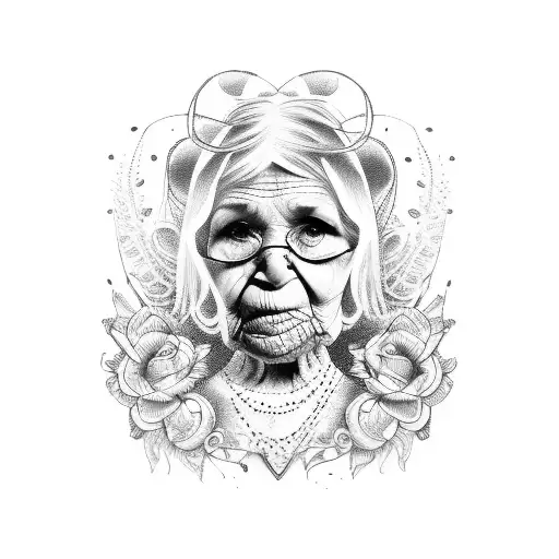 The word grandma in spanish tattoo design idea