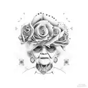 The word grandma in spanish tattoo design idea
