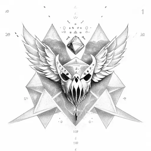 Dice with wings tattoo design idea