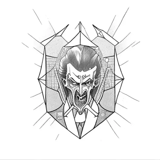 Dracula tattoo design idea