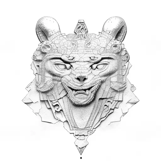 An intricate map of ancient Greece with notable landmarks tattoo design idea