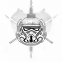 star wars armor knight sword clone tattoo design idea