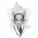heron  tattoo design idea