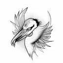 heron  tattoo design idea