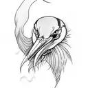 heron  tattoo design idea