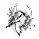 heron  tattoo design idea