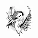 heron  tattoo design idea