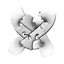 A puzzle piece merging with a heart, symbolizing the importance of each individual in creating a better world tattoo design idea