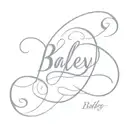  Bailey  in a minimal cursive  font   tattoo design idea