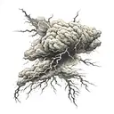 thunder storm tattoo design idea