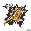 Molotov Cocktail tattoo design idea