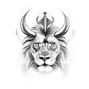 Viking Lion  tattoo design idea