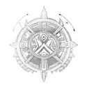 Polynesian turtles  tattoo design idea