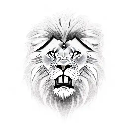  angry lion  tattoo design idea