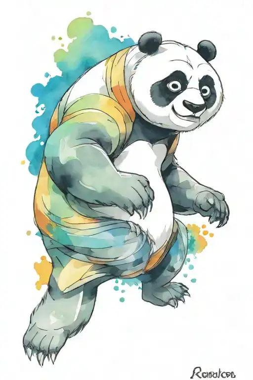 kung fu panda tattoo design idea