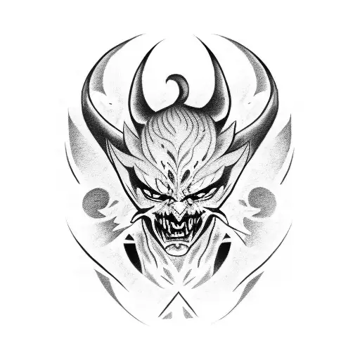 Doppelganger devil may cry tattoo design idea