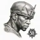50 cent tattoo design idea