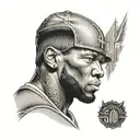 50 cent tattoo design idea