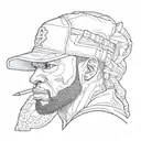 50 cent tattoo design idea