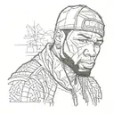 50 cent tattoo design idea